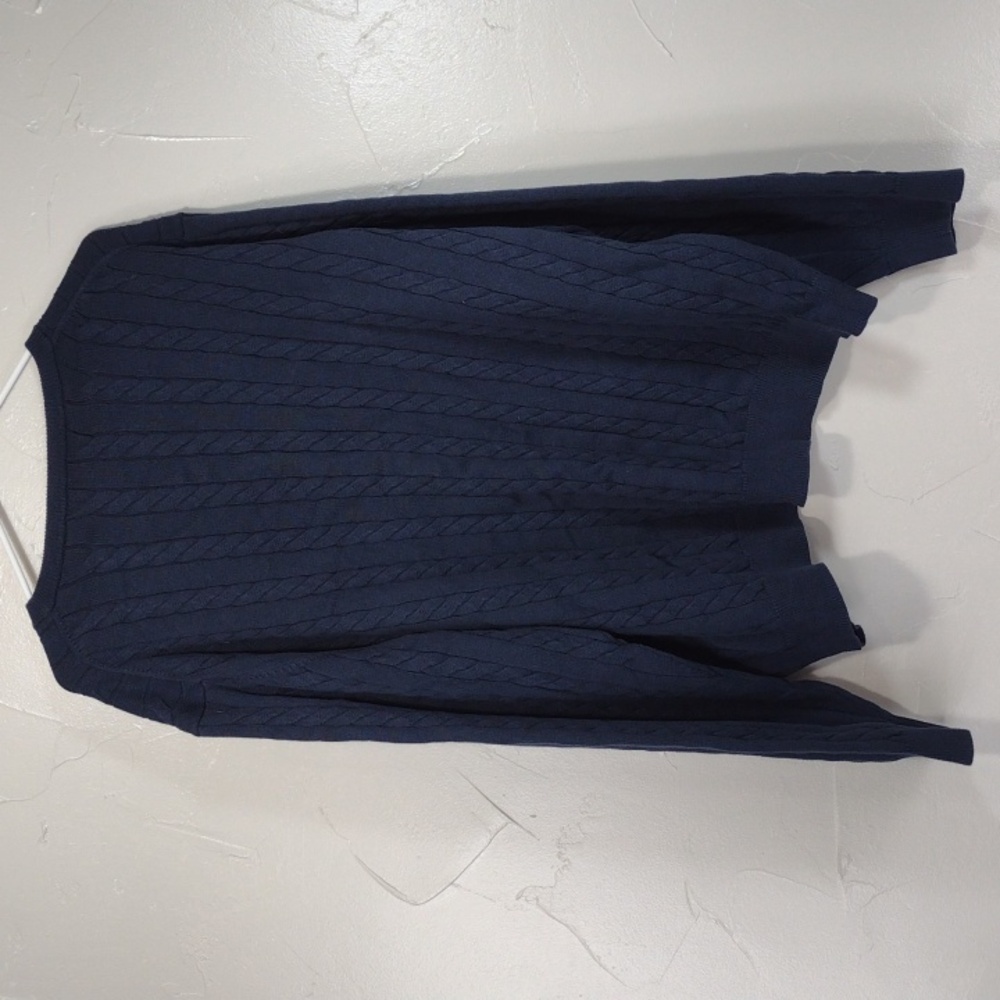 Amazon Essentials Dark Blue Cable Knit Sweater Xxl - image 2